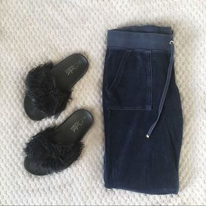 JUICY COUTURE Velour TrackSuit Sweats Pocket Blue